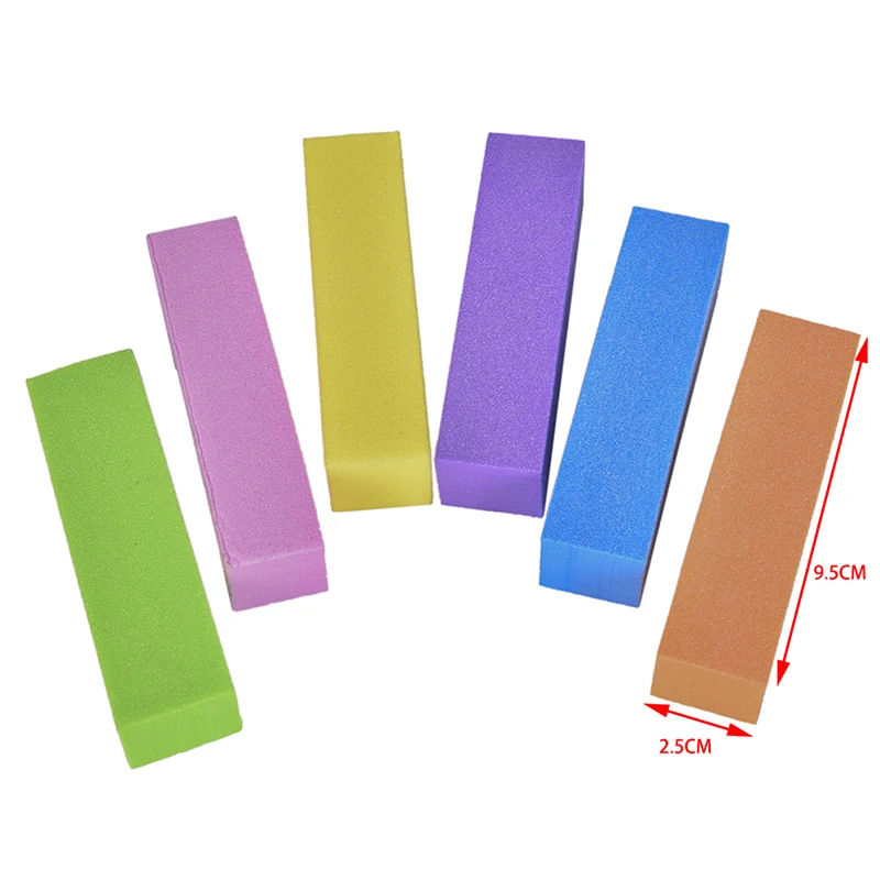 

10Pcs New Sanding Sponge Nail Files Buffers Grinding Polishing Block Manicure Nail Art Tool Multicolor Hot Sale