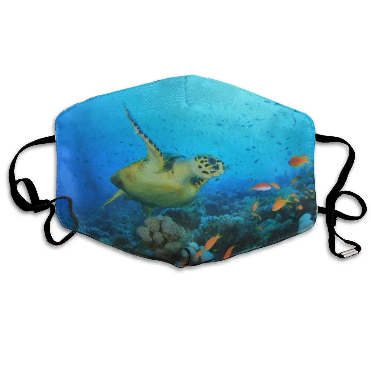 

Ocean Turtle And Fish Personalized Dust Mouth Mask Reusable Anti-Dust Face Mask Adjustable Earloop Skin Protection