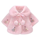 Зимняя куртка для маленьких девочек, Рождественский плащ принцессы, теплая плюшевая куртка для младенцев, Детская куртка