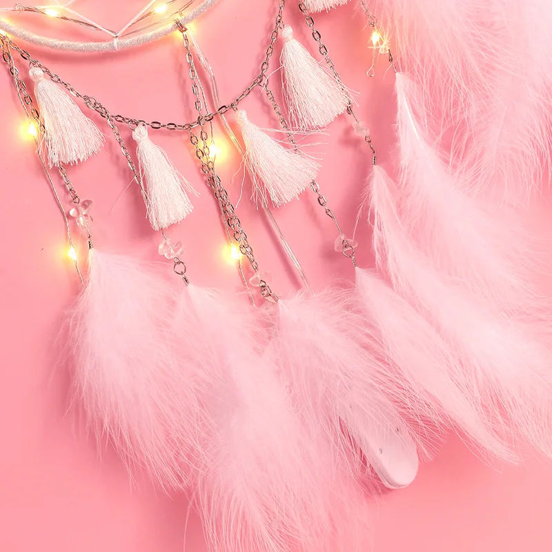 Светодиодная Подвесная лампа Ловец снов Романтический креативный настенный