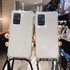 Мягкие силиконовые чехлы для Oppo A94 5G A94 4G A52 A72 A92 A53 2020 A32 2020 A15 A15S задняя крышка кросс-боди подвесная веревка Coque