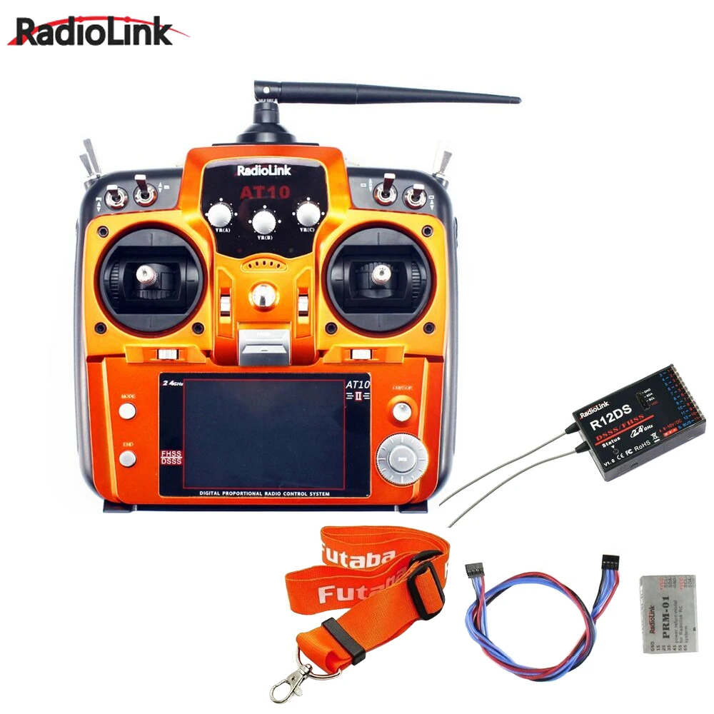 RadioLink AT10II 2 4 ГГц 10CH передатчика радиоуправляемой модели к компьютеру с R12DS
