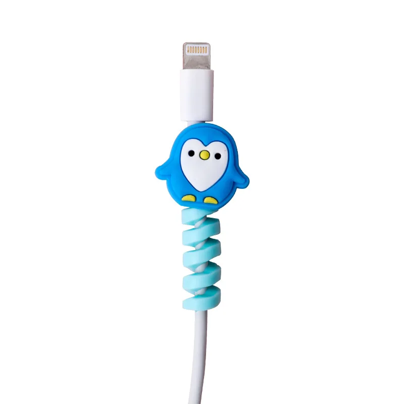 

2021 New Lovely Cartoon Charger Cable Pipeline Cable Protector Cover Charger Data Cable Bracket Earphone Protector