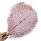 Оптовая продажа, пушистое кожаное розовое страусиное перо, 30-35 см, поделки сделай сам, свадебные искусственные вазы, натуральные мягкие перья