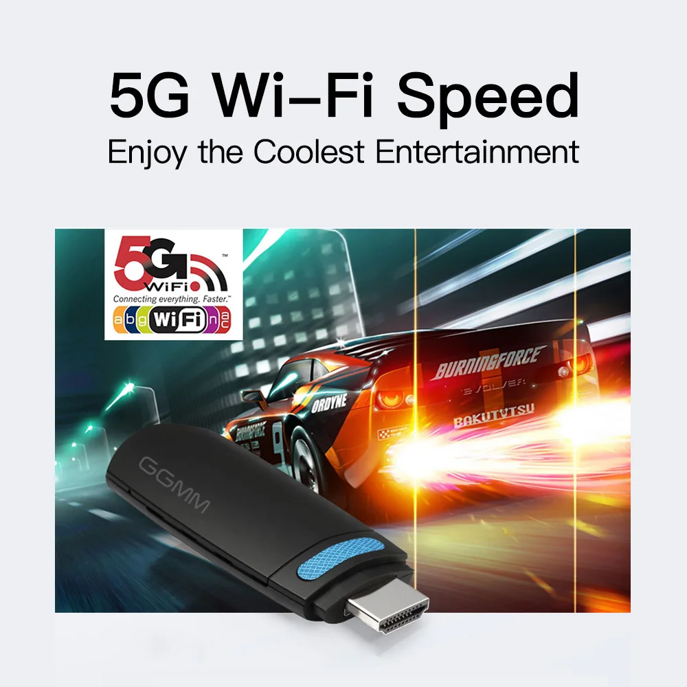 GGMM обновление 5G + 2 4G беспроводной дисплей ключ мини Запись потоковый передатчик