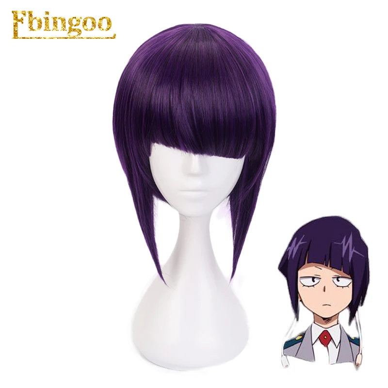 Ebingoo, My Hero Academy Kyoka Jiro, женский короткий фиолетовый парик, Boku no Hero Academy, термостойкий синтетический парик для косплея