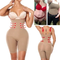 women waist trainer full body shapewear tummy control butt lifter body shaper thigh slimmer high waist bodysuit with straps