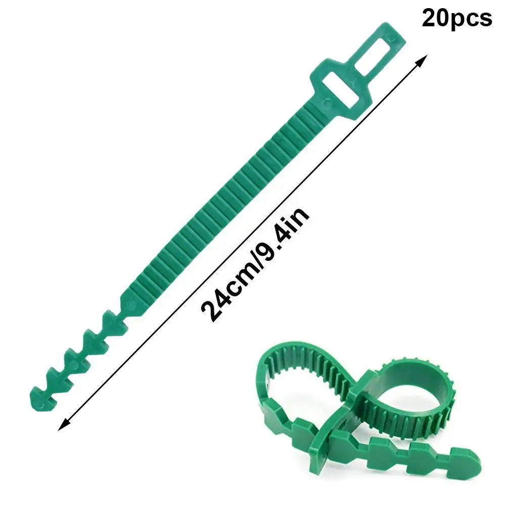 

Reusable Garden Cable Ties Plant Support Shrubs Fastener Plastic Tree Cable Locking Ties Tools Nylon Adjustable T1G5