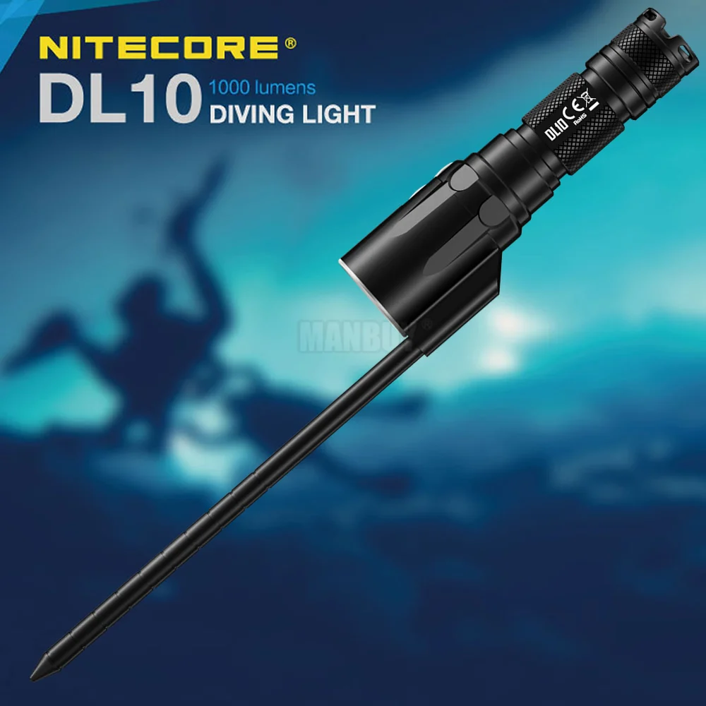 2020 Бесплатная доставка NITECORE DL10 фонарь для дайвинга подводный Спорт 30 мс
