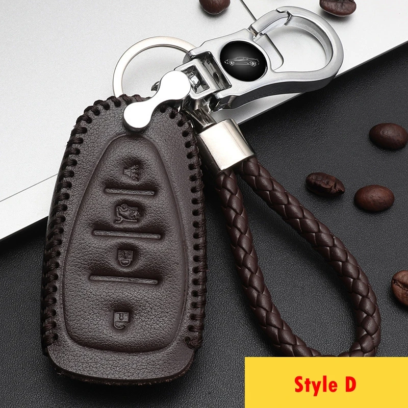 

2020 New Style Car Smart Key Protective Shell First Layer Leather Hand-sewn Car Key Decoration Cover for Chevrolet Cruze Malibu
