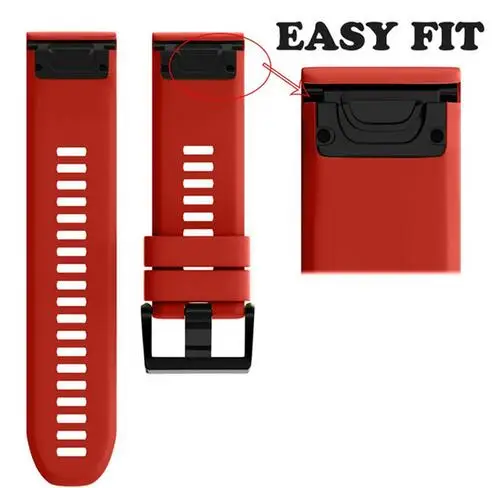 

Soft Silicone 26/22mm Quick Release Watchband Wriststrap For Garmin Fenix 6 6X 6Pro 5X 5 5plus 3HR Watch Easyfit Watch WristBand