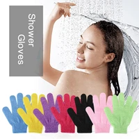 2pcs bath for peeling exfoliating mitt gloves for shower body brush fingers towel body massage sponge wash moisturizing spa foam
