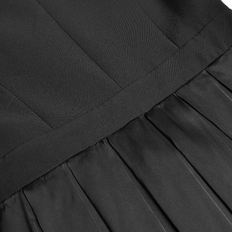 

HIGH QUALITY Newest 2021 Designer Runway V-Neck Sleeveless Single-Breasted Lace-Up Dress