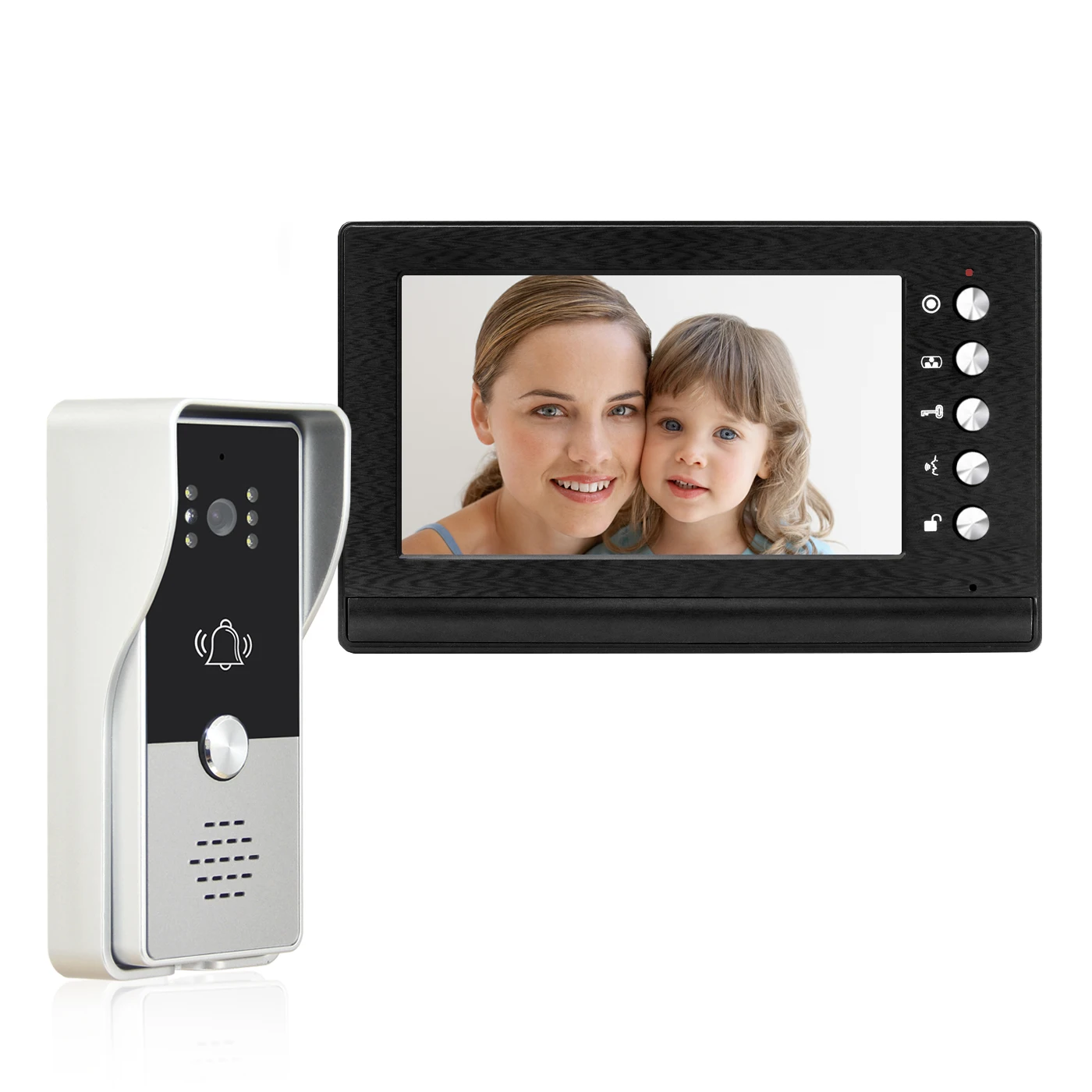 7 inch Video Intercom Doorbell System for Home Security with IR Camera LCD Monitor Video Door Phone Kit for Home Houses Villa
