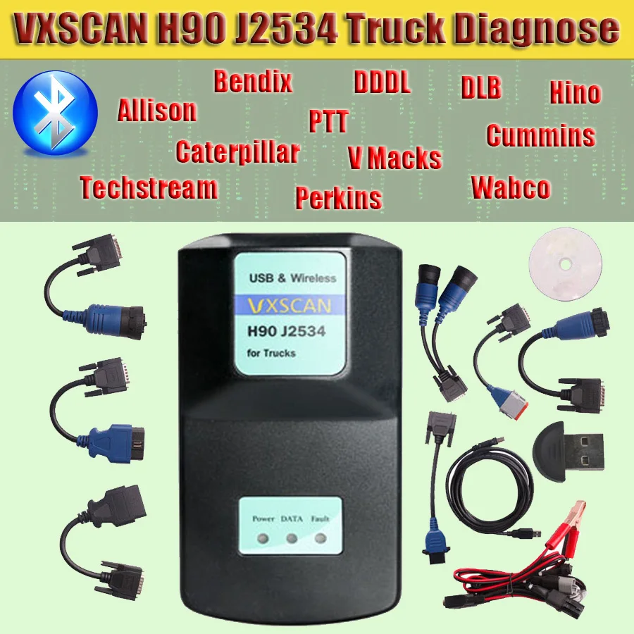 Может заменить Nexiq VXSCAN H90 J2534 Диагностика дизельного грузовика Интерфейс со всеми