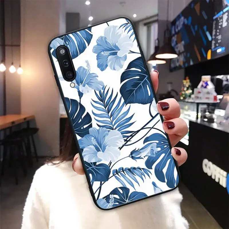 

Retro Colorful Flower Black Silicone Cover Case For Samsung Galaxy A01 A10 A31 A51 A71 A91 A10S A30S M20 Funda