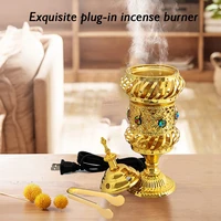 middle east metal electric incense burner cone incense holder sandalwood incense holder aroma diffuser home office buddha decor