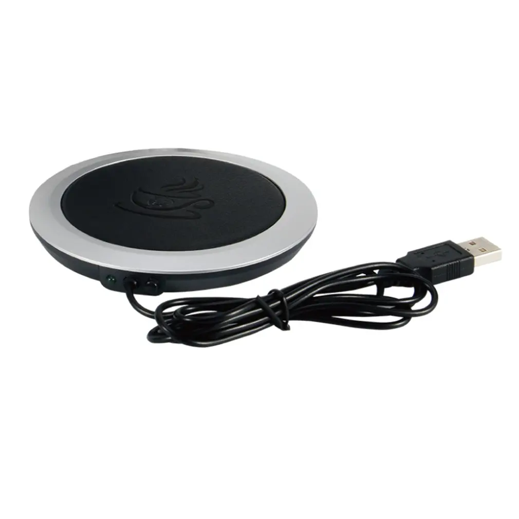 Черный USB источник питания офисная чашка для чая, кофе, кружка, коврики, грелка, подогрев, чашка, коврик, подставка для напитков - Цвет: Черный