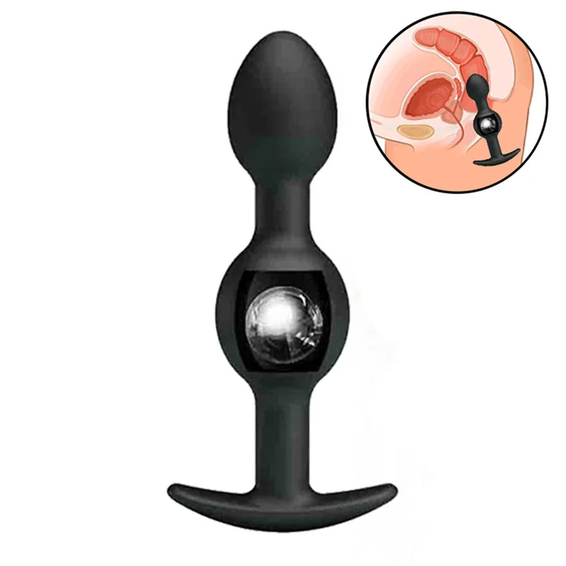 Анальная пробка анальные бусины метелловый мяч внутри мужской женский Мужской