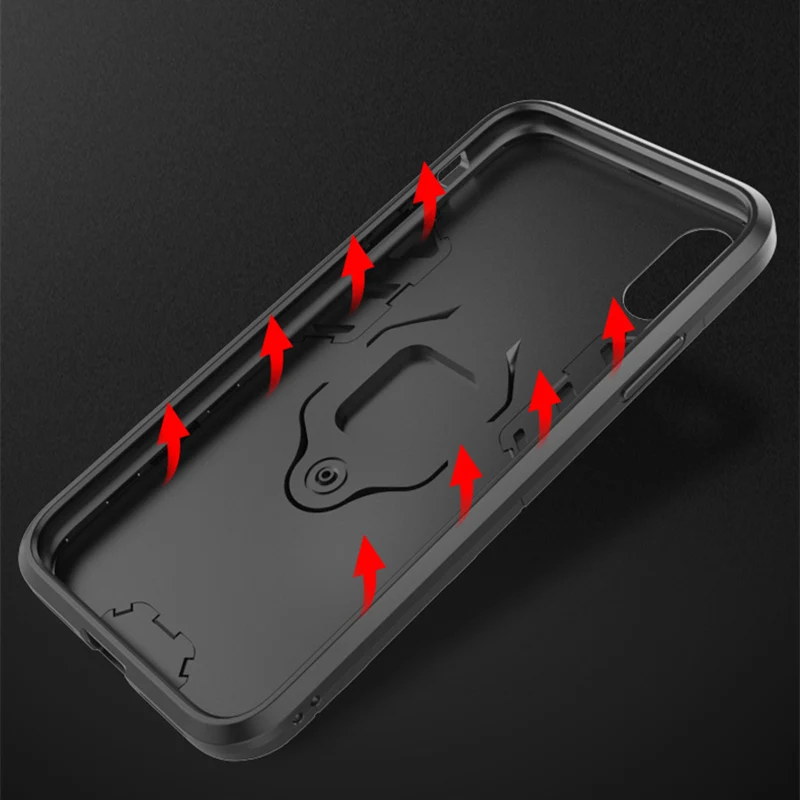Ударопрочный чехол для iPhone XS 11 Pro Max X XR 8 Plus 7 6s 6 5 5S SE 3D Железный человек кольцо броня