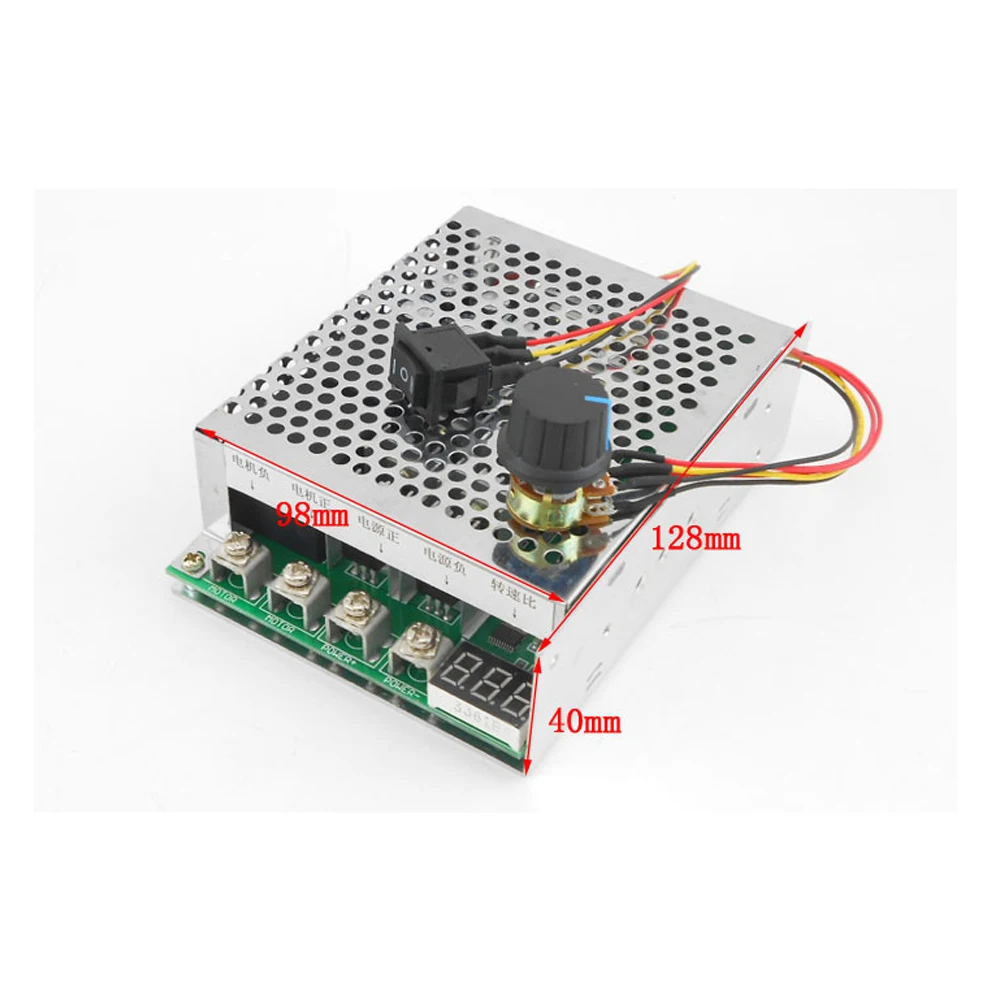 DC 10V-55 40A контроллер скорости двигателя постоянного тока Реверсивный ШИМ контроль