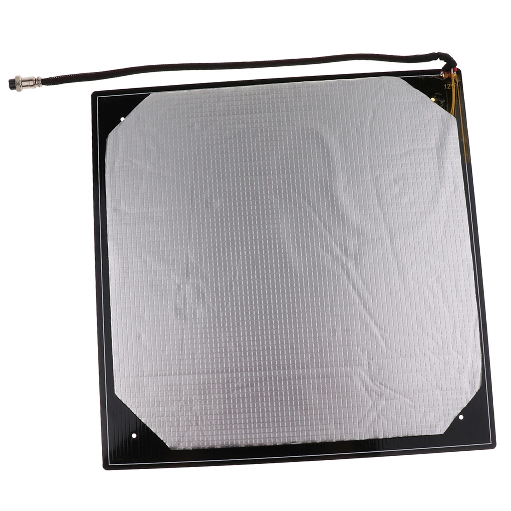 Алюминиевая нагревательная кровать MK3 12 В тепловая 400x400 мм для принтеров Creality CR 10