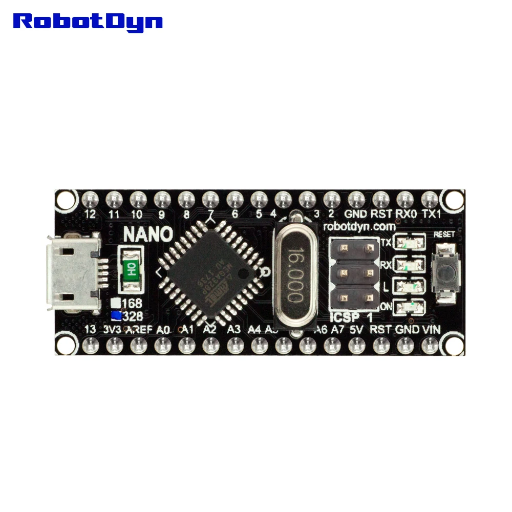 RobotDyn NANO V3 ATmega328, CH340, Micro USB, обновленная версия совместима с Arduino для DIY электронных