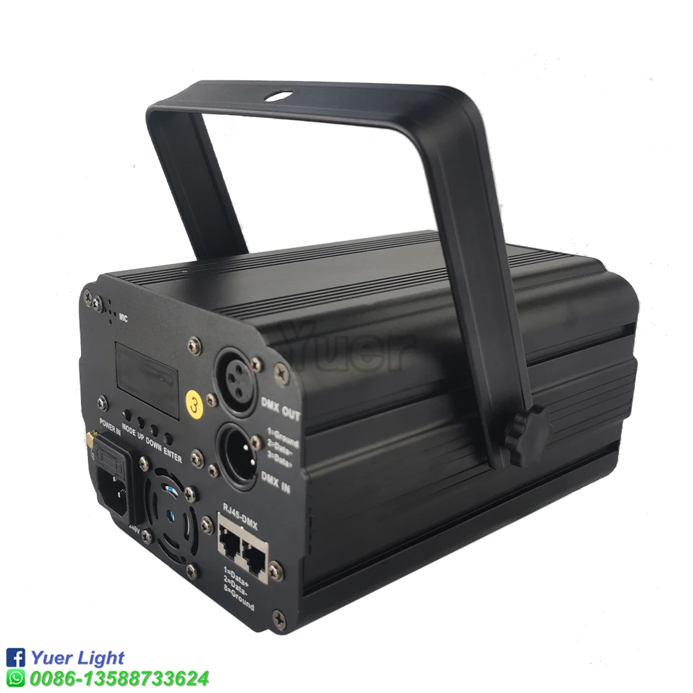 2 Вт RGB сканирующий анимационный лазерный светильник с голосовым управлением