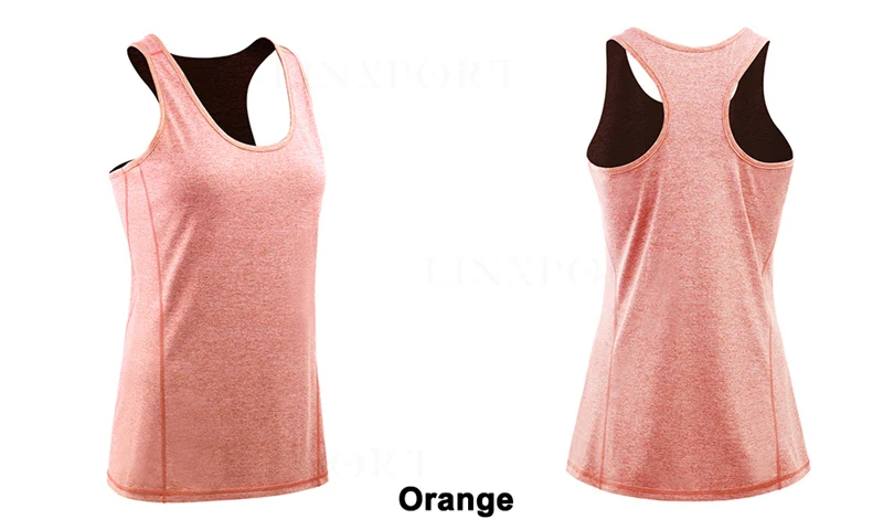 Orange 2 Женские спортивные топы, рубашка без рукавов для занятий йогой, упражнений, тренировок, спортивные футболки, женские майки для бега, сексуальная одежда для спортзала, трико для бега - Цвет: Orange 2