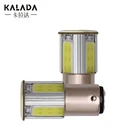 2 шт. 1156 P21W BA15S 1157 P215 Вт BAY15D разъем Cob светодиодный светильник s стоп светильник сигнал авто указатель поворота Лампа 12 В синий красный зеленый