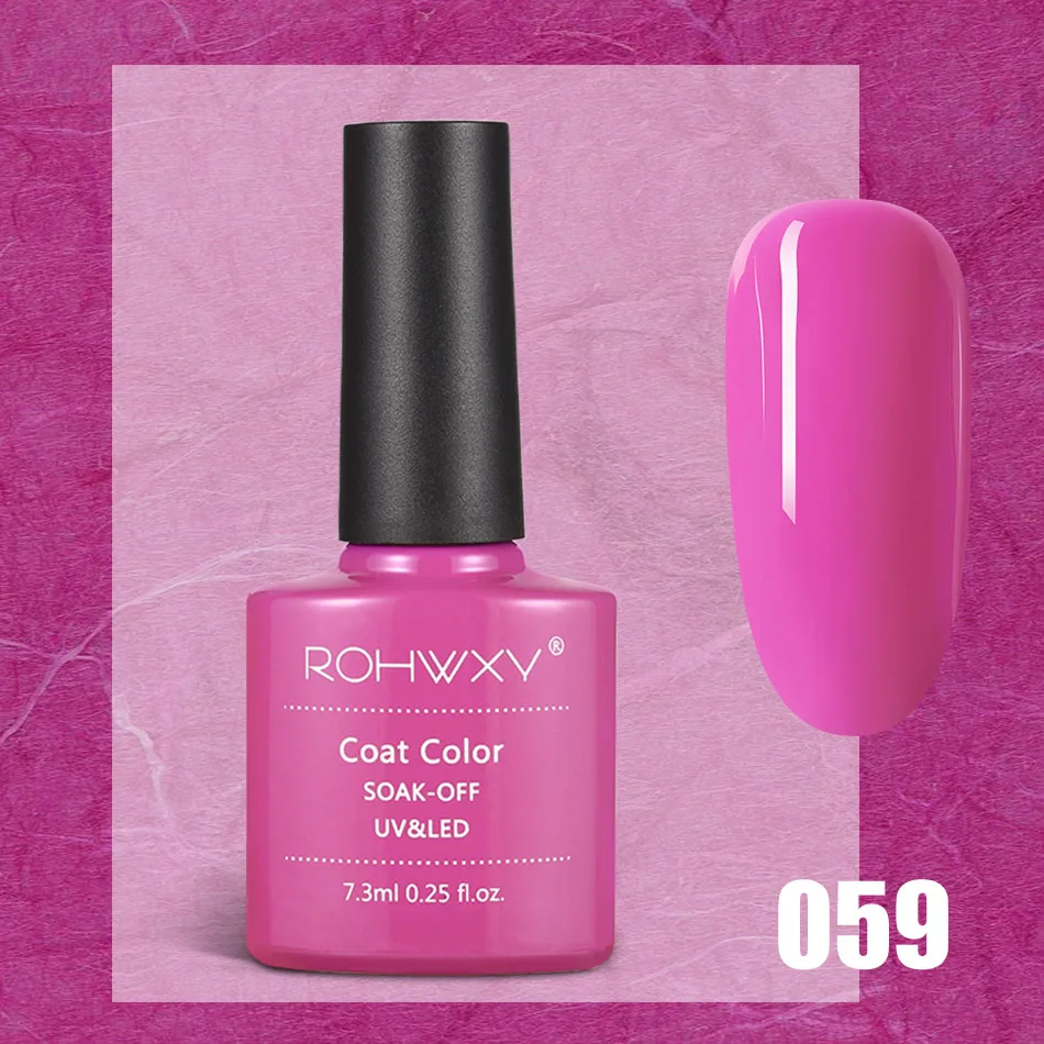 ROHWXY УФ-гель для ногтей Гибридный лак для замачивания ногтей полуперманентный верхний Базовый лак для ногтей все для маникюра Гель-лак - Цвет: A059
