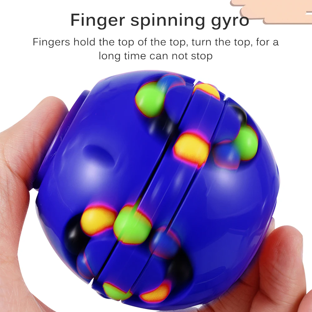 

Magic Cube Little Magic Beans Fingertip Gyroscope ToyColored Bead Puzzle Rotating CubeCreative Decompression Toys