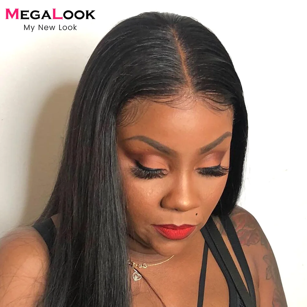 

30 32 Inch Straight Lace Closure Wig 4x4 Closure Wig Remy Brazilian Straight Human Hair Wigs For Women HD Transparent Lace Wig