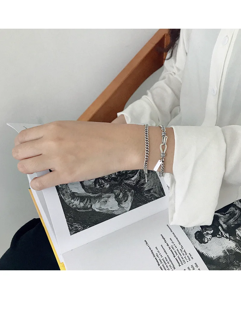 Trustdavis, модные, из натуральной 925 пробы, серебряные, сладкие, минималистичные, браслеты на цепочке для женщин, подарок на день рождения, ювелирные изделия, подарок DS2272