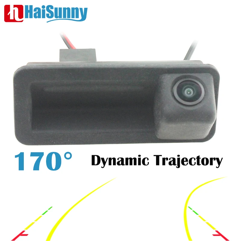 Автомобильная камера заднего вида с ручкой багажника 170 ° HD динамическая