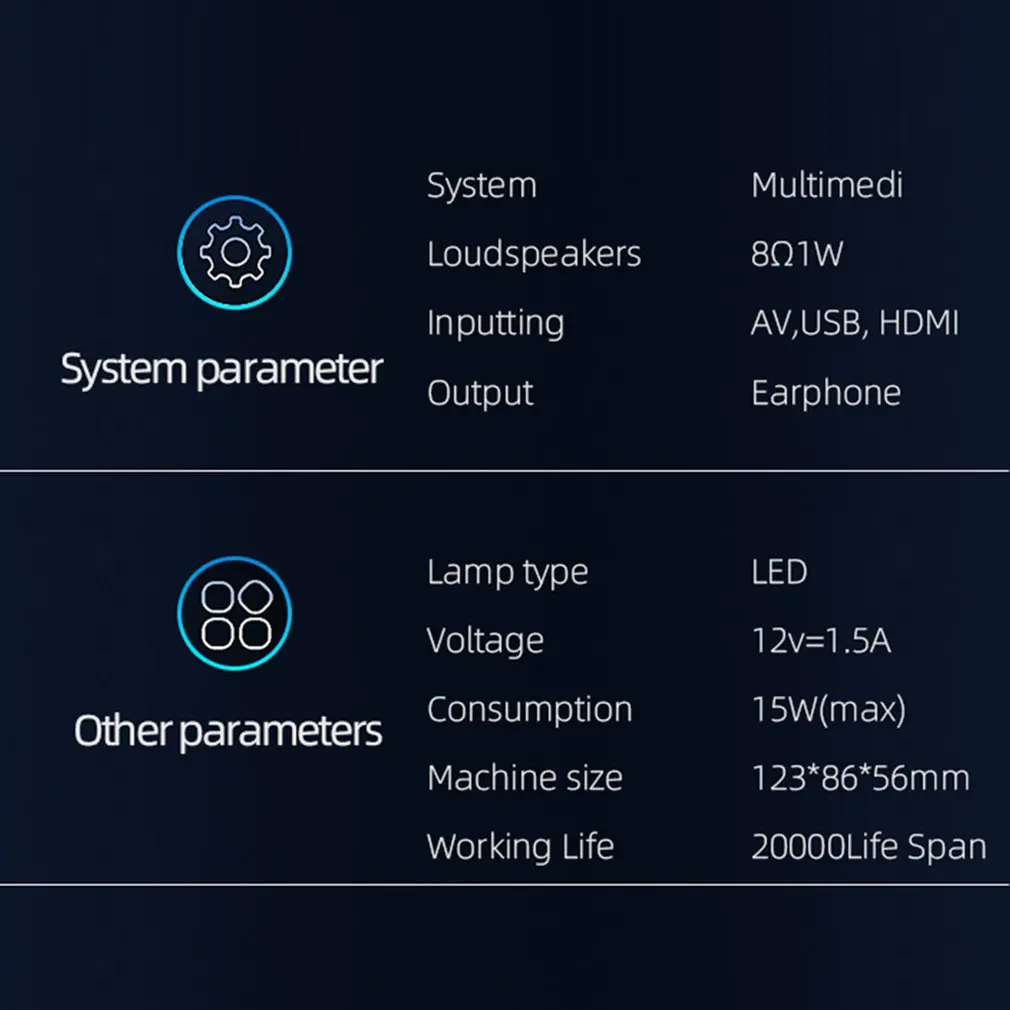 814 Mini Micro портативный проектор для домашних развлечений поддерживает 1080P 4K Hd