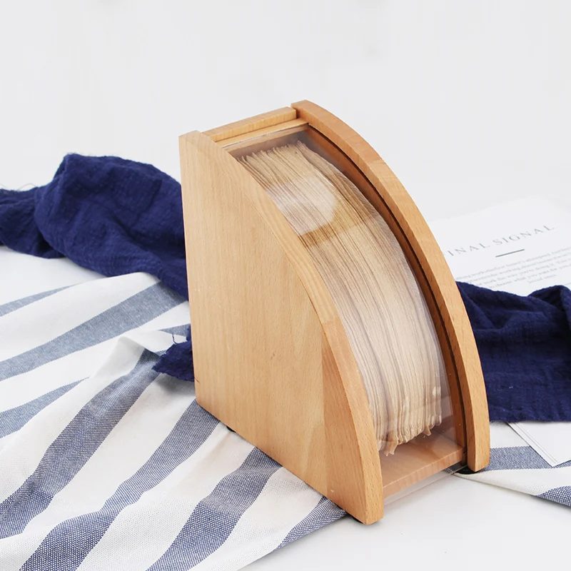 XIN CHEN Wooden Coffee Filter Paper Holder Storage Box Tools Dispenser Rack Shelf Stand Container | Дом и сад