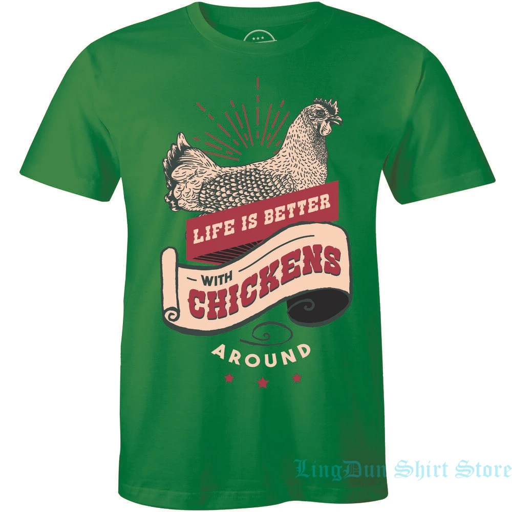 Футболка Мужская/женская из 100% хлопка с цыплятами|Мужские футболки| |