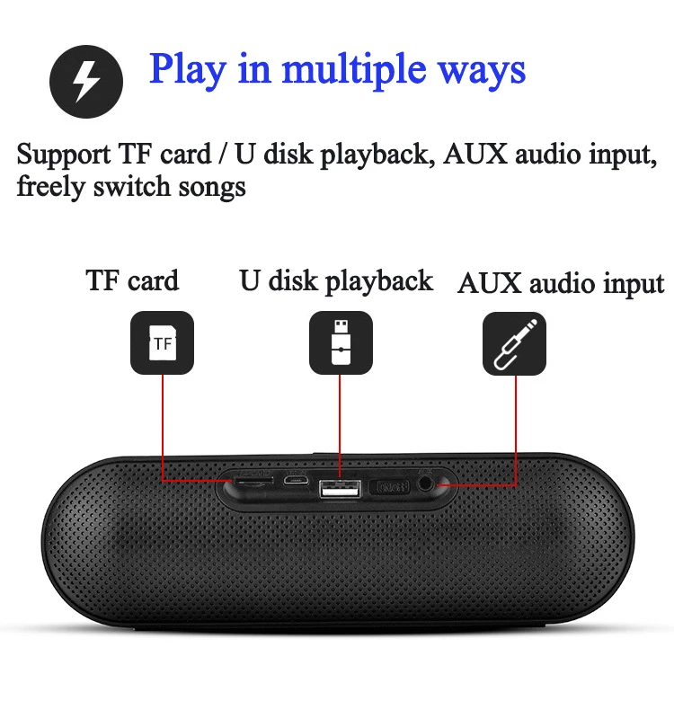 NBY18 мини портативный Bluetooth динамик fm-радио беспроводной динамик 3D стерео музыка объемный компьютер колонки поддержка TF AUX USB
