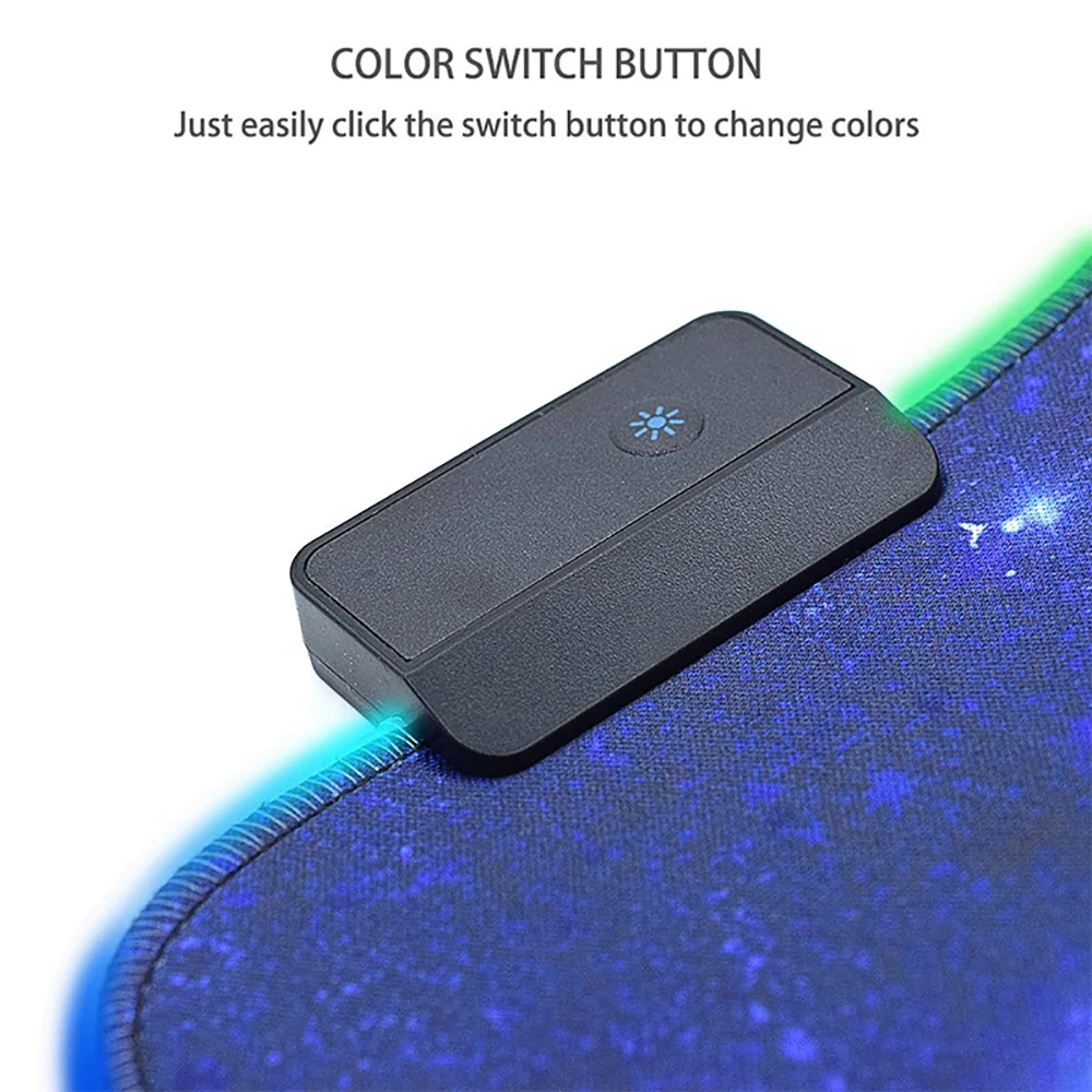 Топ игровой коврик для мыши RGB с подсветкой цветное светодиодное освещение коврик для мыши геймер компьютерная коврик для мыши мягкий Противоскользящий мышь коврик для мыши