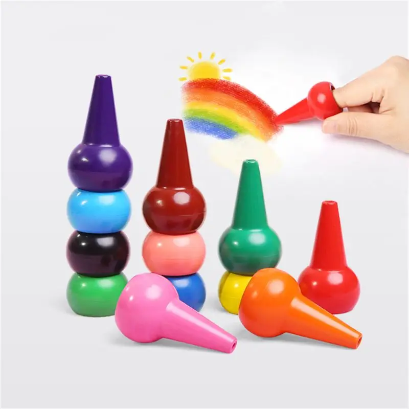 

12 Colors 3D Finger Crayons Non Toxic Washable Painting Drawing Wax for Toddler
