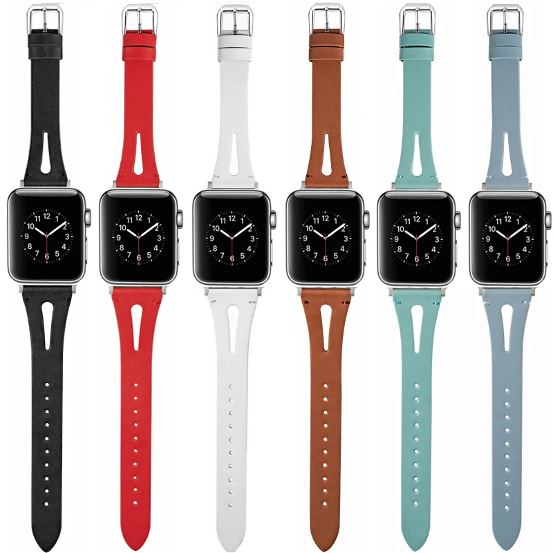 Кожаный ремешок для iWatch 44 мм 40 спортивный браслет Apple watch 38 42 iwatch Series 6 5 4 3 2 1 |