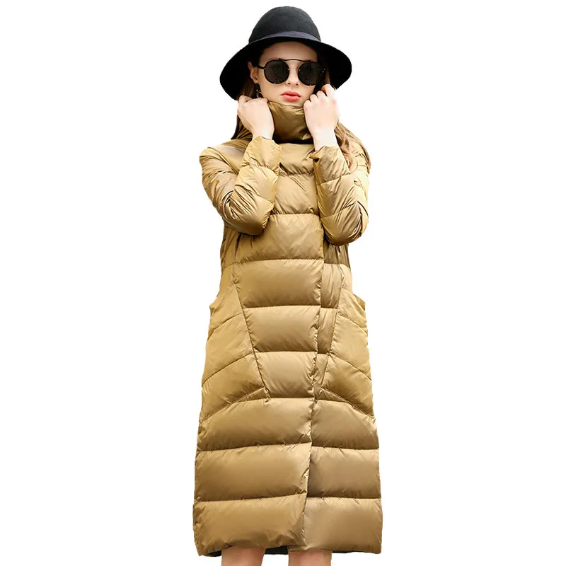 

Duck Down Jacket Women Winter 2019 Outerwear Coats Female Long Casual Light ultra thin Warm Down puffer jacket Parka branded