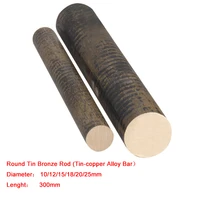 1pc round tin bronze rod tin copper alloy bar diameter 101215182025mm lenght 300mm corrosionwear resistance diy material