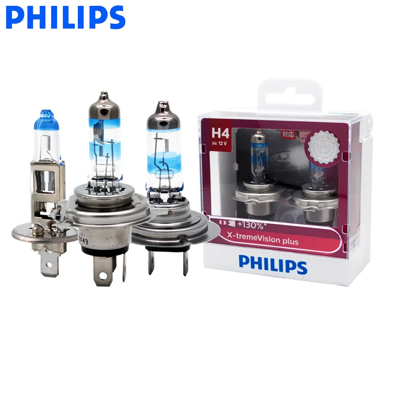 Лампа Philips H1 H4 H7 9003 12 В X treme Vision Plus ксеносветильник яркая белая Автомобильная