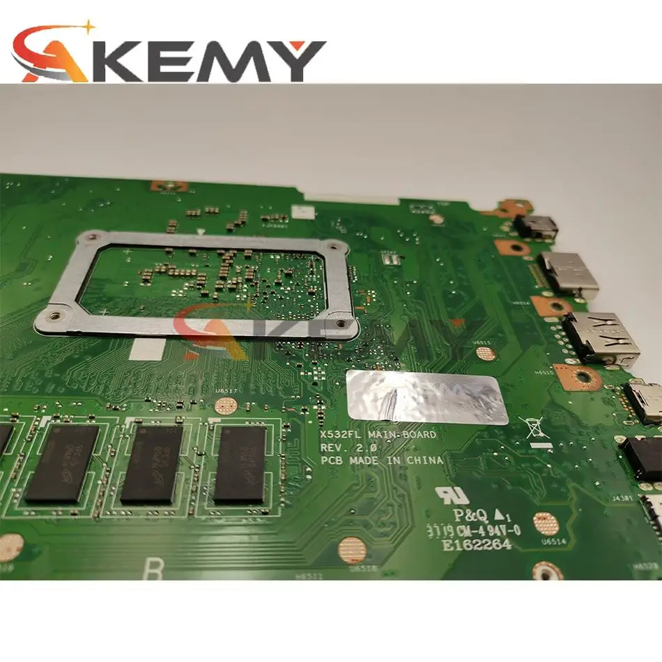 akemy x532fl motherboard for asus vivobook s15 s532f x532 x532f x532fl x532fa laptop mainboard i7 8565u cpu 8gb ram v2g gpu free global shipping