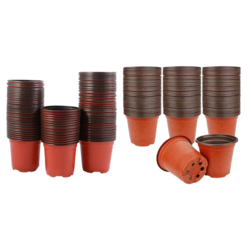 

330 Pcs Plastic Flower Seedlings Nursery Supplies Planter Pot Planting Pots 4 Inch & 6 Inch
