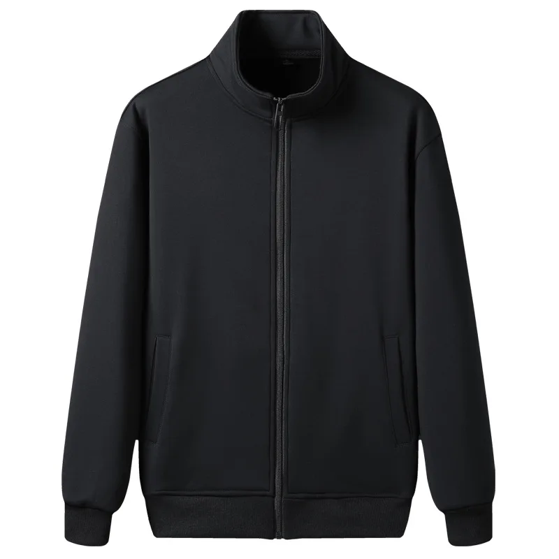 

Sweatshirt Men's Spring Autumn New Style Stand-up Collar Casual Sports All-match Zipper Cardigan Hoodless Jacket Men Clothing
