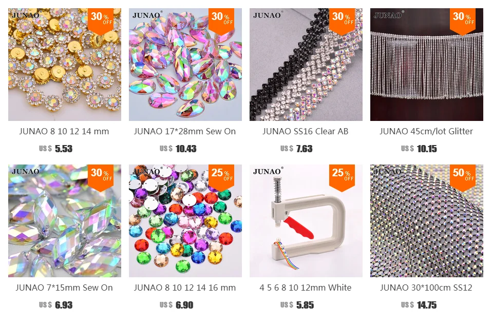 JUNAO 8*13 мм 9*18 мм в диаметре, различные Цвет Стразы ab Crystal слеза акриловые камни с плоской задней частью аппликация из страз не Вышивание стразами ремесла