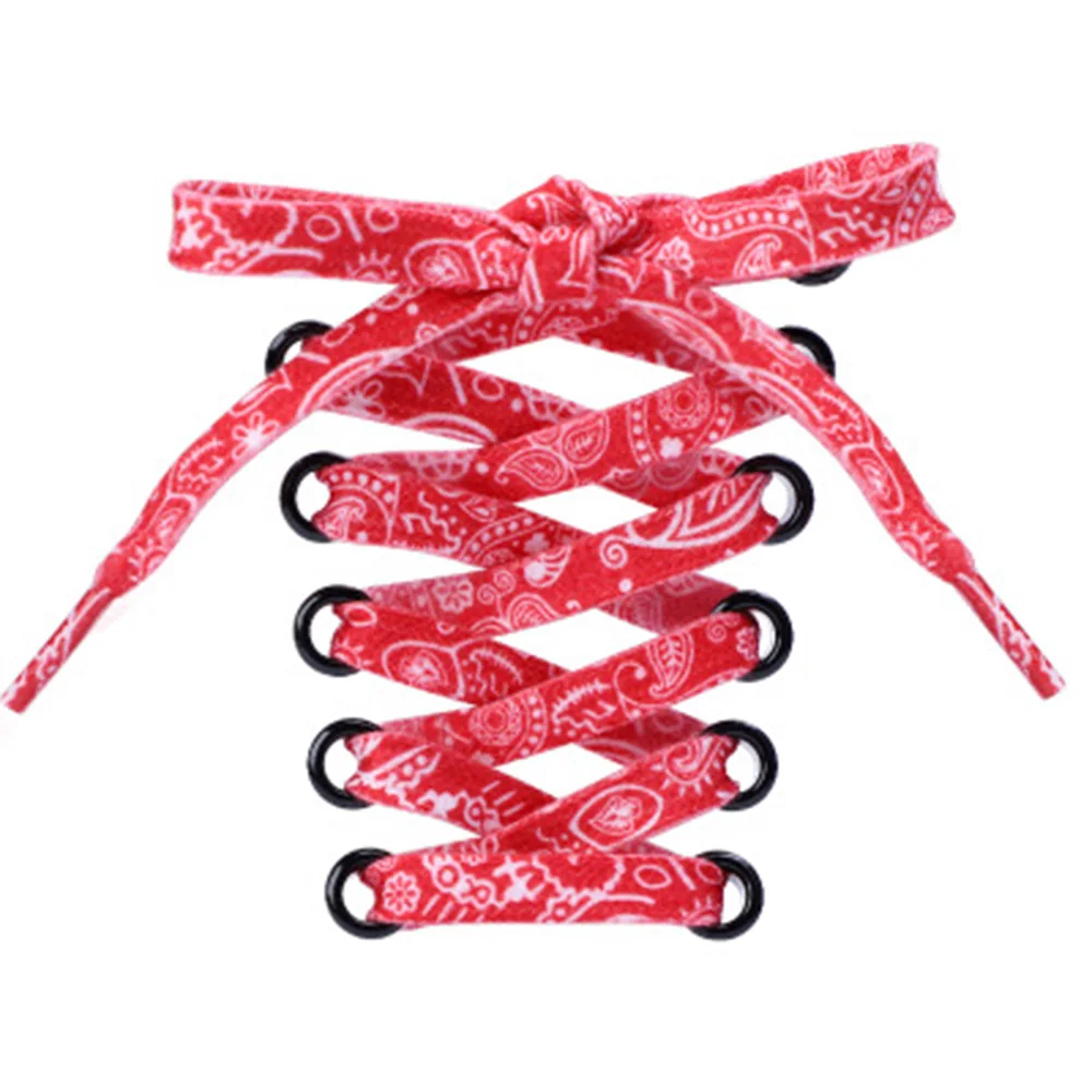 Cashew Flowers Shoelaces 120/140/160 Cm Women Men Red Black Blue Hand-painted Sports Casual Shoes Laces